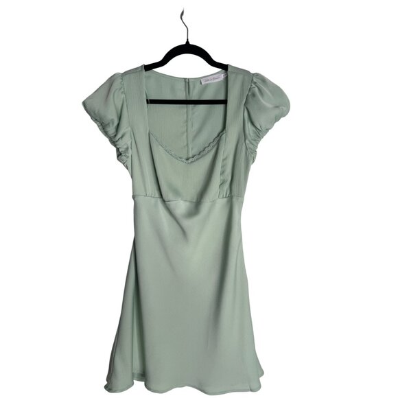 NWT All In Favor Small Mint Green Mini Dress Polyester & Elastane - Picture 1 of 16